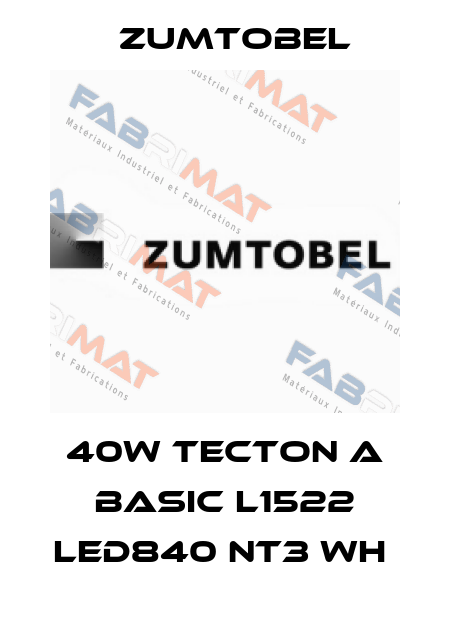 40W TECTON A BASIC L1522 LED840 NT3 WH  Zumtobel