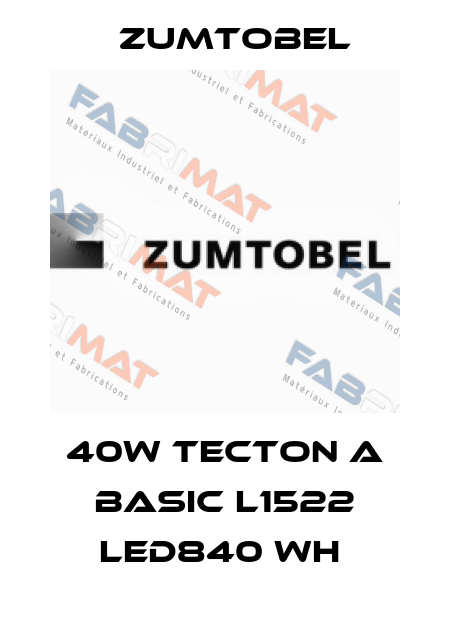 40W TECTON A BASIC L1522 LED840 WH  Zumtobel