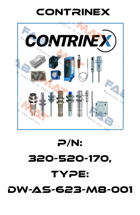 p/n: 320-520-170, Type: DW-AS-623-M8-001 Contrinex