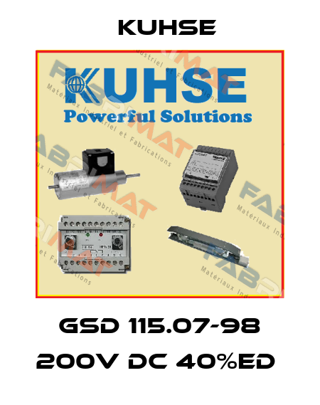 GSD 115.07-98 200V DC 40%ED  Kuhse