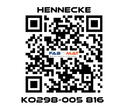 KO298-005 816  Hennecke