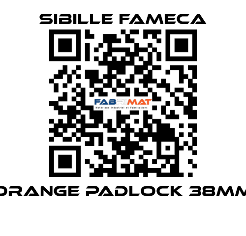 ORANGE PADLOCK 38MM  Sibille Fameca