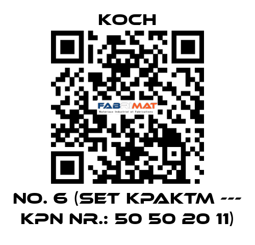 No. 6 (Set KPAKTM --- KPN Nr.: 50 50 20 11) KOCH