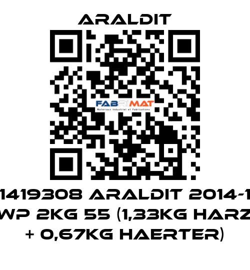 1419308 ARALDIT 2014-1 WP 2KG 55 (1,33KG HARZ + 0,67KG HAERTER) Araldit