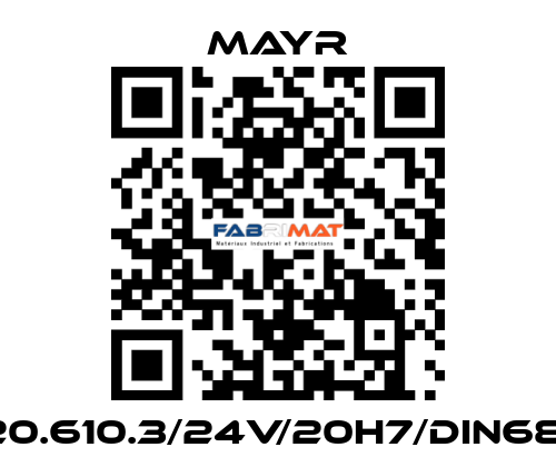 6/820.610.3/24V/20H7/DIN6885-1 Mayr