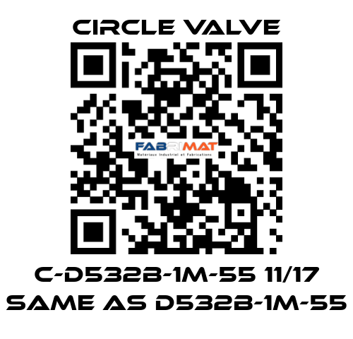 C-D532B-1M-55 11/17 same as D532B-1M-55 Circle Valve