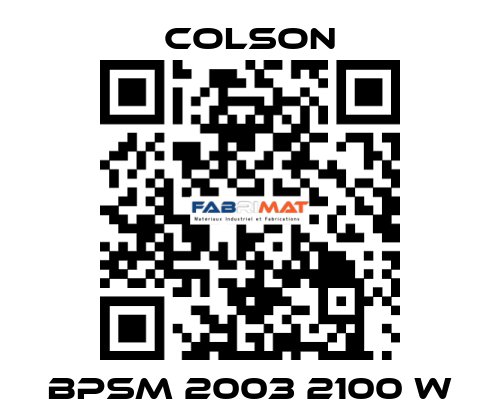 BPSM 2003 2100 W Colson