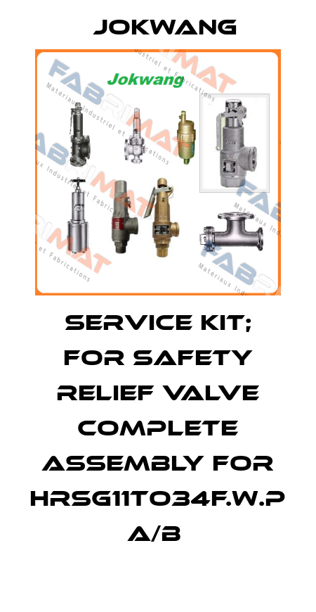 SERVICE KIT; FOR SAFETY RELIEF VALVE COMPLETE ASSEMBLY FOR HRSG11TO34F.W.P A/B  Jokwang