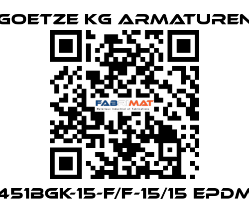 451bGK-15-f/f-15/15 EPDM Goetze KG Armaturen