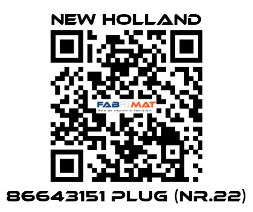 86643151 plug (Nr.22) new holland