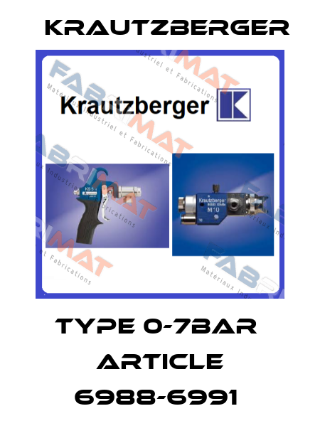 TYPE 0-7BAR  ARTICLE 6988-6991  Krautzberger