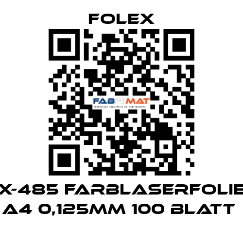 X-485 FARBLASERFOLIE A4 0,125MM 100 BLATT  Folex