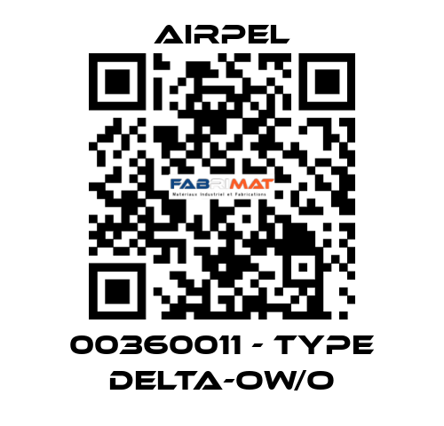 00360011 - Type DELTA-OW/O Airpel