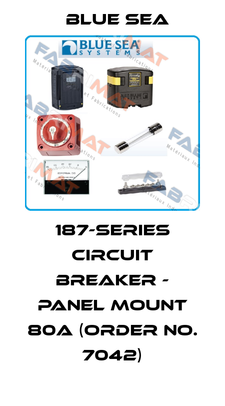 187-Series Circuit Breaker - Panel Mount 80A (Order No. 7042) Blue Sea