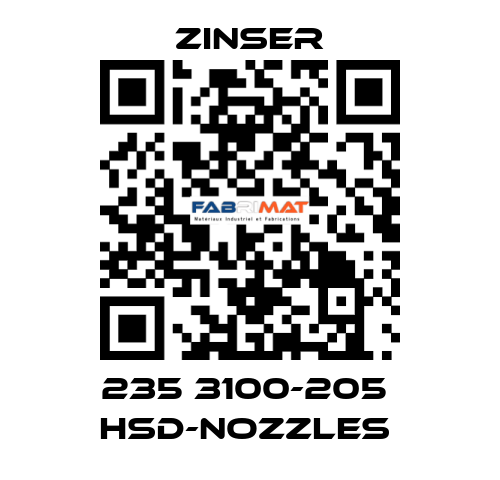 235 3100-205  HSD-nozzles  Zinser