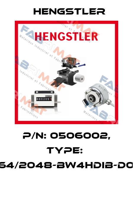 P/N: 0506002, Type:  RI64/2048-BW4HDIB-D0-O  Hengstler