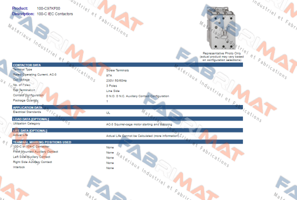 100-C97KF00  Allen Bradley (Rockwell)