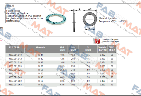 333001020 (1 x 25pcs.)  Flexa