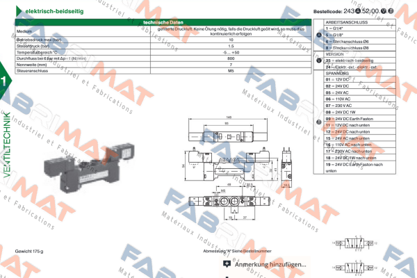 2431.52.00.35.02 (24V/DC) Pneumax