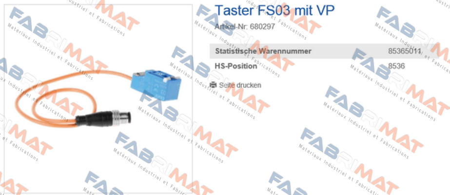 Taster FS03 mit VP Herma