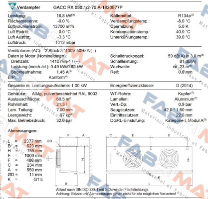 GACC RX 050.1/2-70.A-1820877P  Guntner