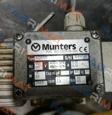 Type: ACE72T, P/N: 150-020508-001 Munters