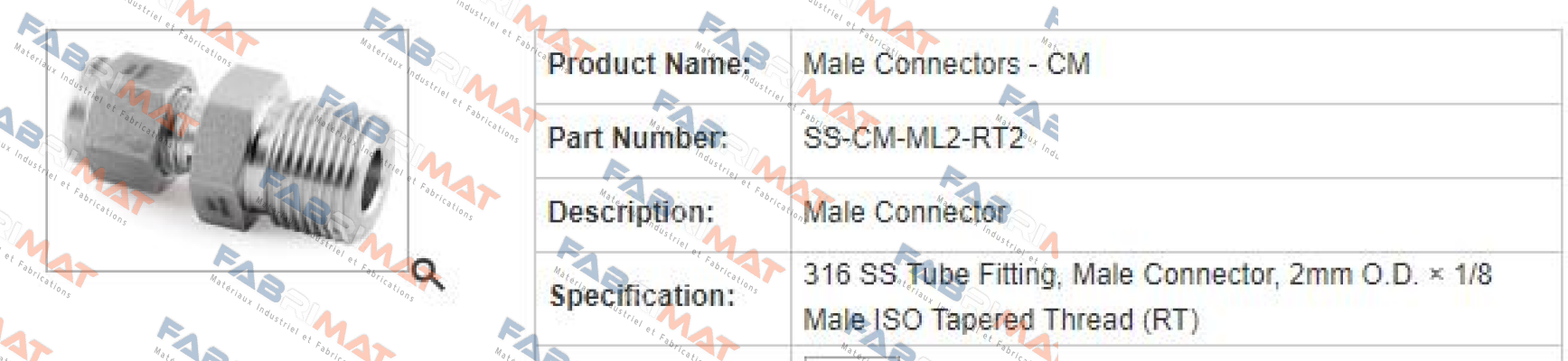 P/N: SS-CM-ML2-RT2  Fitok