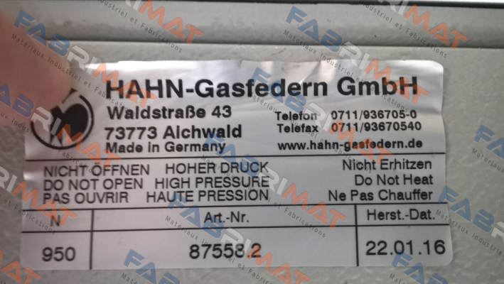 87558.2 Hahn Gasfedern