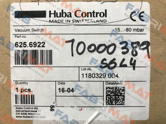 625.6922 OEM Huba Control