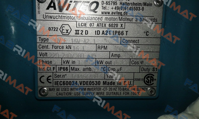 UVF16W-A2.1 220-240/380-415V 50HZ Aviteq