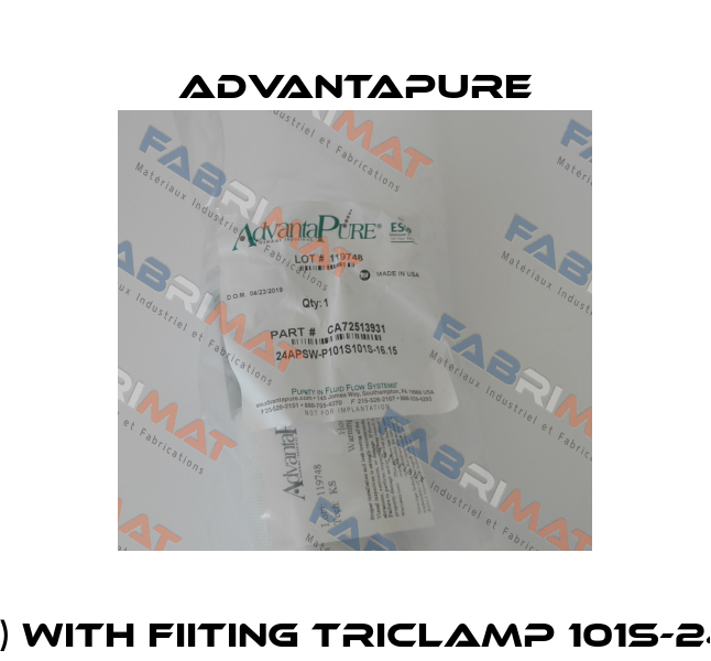 APSW-P, L=410,32mm (16,15") with fiiting TRICLAMP 101S-24S, 24APSW-P101S101S-16.15 AdvantaPure