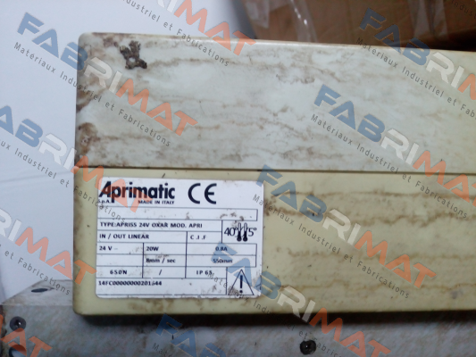 Type: APRI55 24V OXAR MOD. APRI Aprimatic