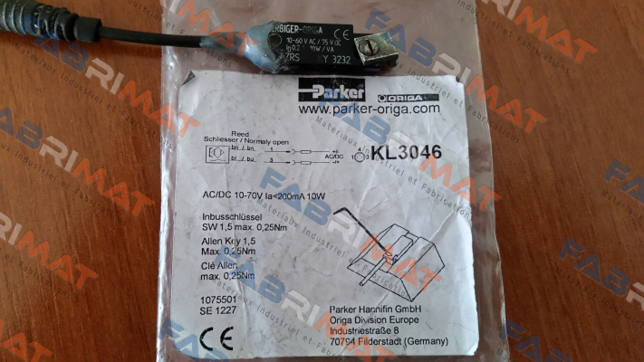 KL3046 - obsolete replaced by P8S-GRCHX Parker