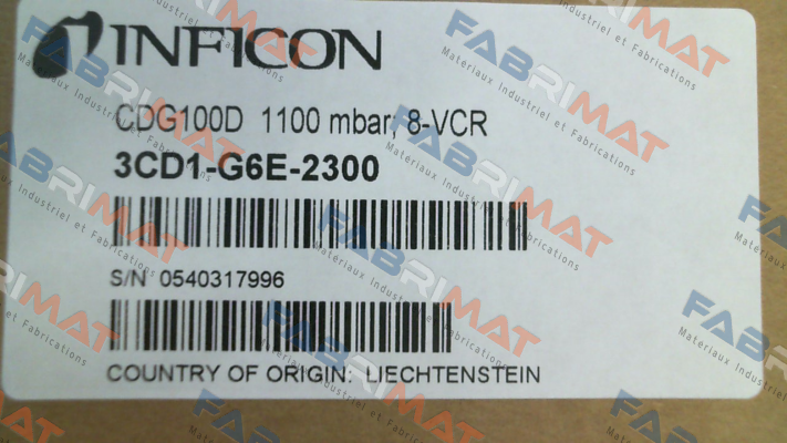 CDG100D, Nr. 3CD1-G6E-2300 Inficon