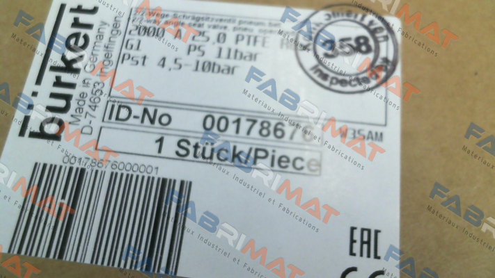 P/N: 00178676, Type: 2000 Burkert