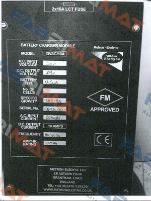 E-30374-SU-7 Metron Eledyne Ltd