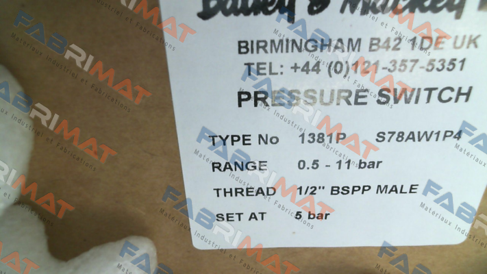 Type 1381P Bailey & Mackey