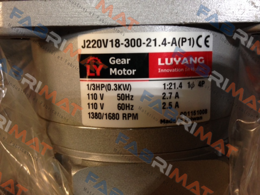 J220V18-300-21.4-A(P1)-G3  Luyang Gear Motor