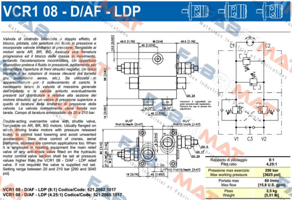 VCR1 08-D/AF-LDP (8:1) Brevini