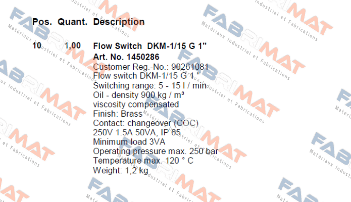 DKM-1/15 G 1"  Meister