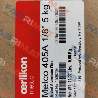 1508204 (3004 Plant) - 405A 1/8" 5 kg Oerlikon Metco