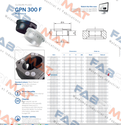 GPN 300 F 5 PT Poppelmann