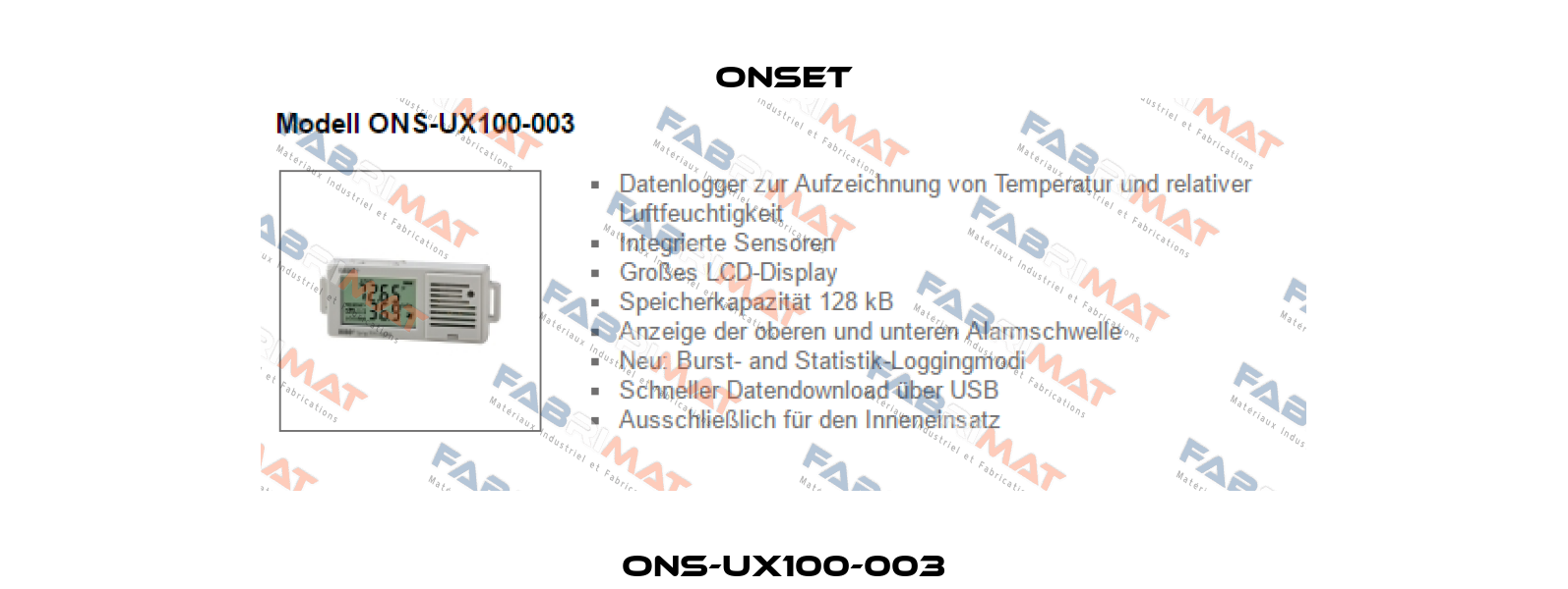 ONS-UX100-003 Onset